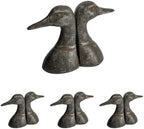 Creative Co-Op Decorative Distressed Cast Metal Duck Head Bookends, Black, Set of 2, 4.25" L x 3" W x 5.75" H (Pack of 4) by Unknown