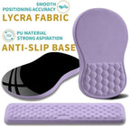 Hokafenle 2 in 1 Ergonomic Mouse Pad Wrist Support & Wrist Rest for Computer Keyboard Set, with Relieve Carpal Tunnel Pain Massage Bulge and Full Memory Gel Design (2In1 Set, Lavender) - Image 6