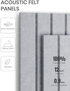 Large Arched Felt Bulletin Board 47.2''×25.5'', Soft Gray - Image 5