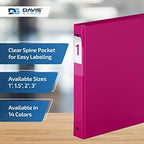 Premium Economy 3-Ring Binder, Spine Label, 1" Round Rings, Pink, 6 Pack - Image 4