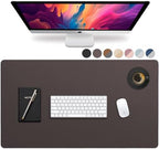 Vine Creations Leather Desk Mat Large 36" x 20", Desk Protector Mat, PU Leather Desk Pad, Large Mouse Pad, Desk Blotter, Desk Pads on Top of Desks, Desk Matt for Desktop, Office Desk Mat (Dark Brown) by VineCreations