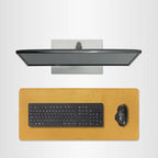 Full Grain Leather Desk Pad, Mustard Yellow, L (27.6 x 11.8 inch) by DAREhue