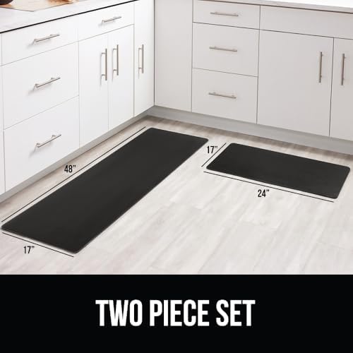 GORILLA GRIP Cushioned Kitchen Mats for Floor, 2 PK, 17x24+17x48 Black - Image 6