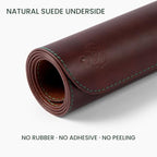 Havee Cabana Leather Desk Mat - Genuine Leather Handmade in Colombia - 32" x 16" - Brown - Image 6