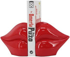 Unique Red Lips Decorative Bookends for Home Office Shelves Decor by MICDESBA