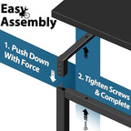 SHW Mission 40-Inch Home Office Computer Desk, Black - Image 7