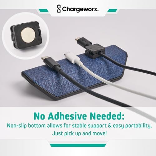 Magnetic Cable Organizer 4 Pack, Weighted Non-Adhesive Cord Holder for Desk - Image 5