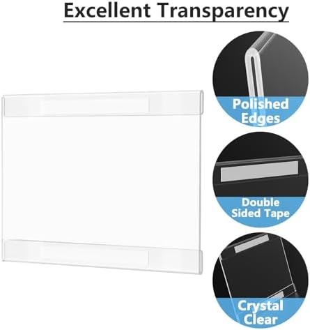 MaxGear Acrylic Sign Holder 8.5 x 11 Wall Mount, 12 Pack, Landscape - Image 3