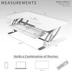 VIVO White 42 in Standing Desk Converter, DESK-V000VLW - Image 3