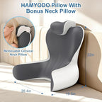 22" XL Reading Pillow Sitting in Bed,Back Support & Armrests(Grey & White) - Image 5