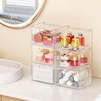 caktraie 6-Pack Stackable Acrylic Storage Drawers, Small - Image 2
