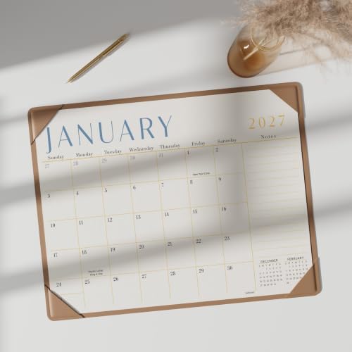 Jotsome Desk Calendar 2026-2027 with Protective Mat, Academic Desk Calendar - Image 2