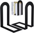 Chunful 6 Pcs Black Metal BookEnds Shelves, 9.5 x 7.75 x 4.75 in by Chunful