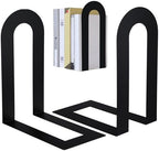 Chunful 6 Pcs Black Metal BookEnds Shelves, 9.5 x 7.75 x 4.75 in by Chunful