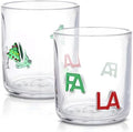 SiliFine 2 PCS Christmas Fa La Icon Juice Glasses by SiliFine