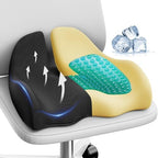 Benazcap Large Cooling Gel Memory Foam Seat Cushion for Long Sitting by Benazcap