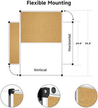 XBoard Magnetic whiteboard Corkboard Combo,36 x 24 Inches - Image 4