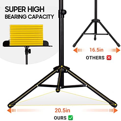 CAHAYA Sheet Music Stand Dual-use Convert to Desktop Stand Adjustable Black - Image 3