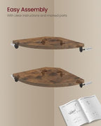 VASAGLE Floating Corner Shelves, Set of 4, 7.8 x 7.8 x 0.5 Inches - Image 7