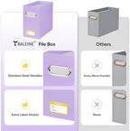 BALEINE 8PK File Organizer Box, Cardboard File Folder Organizer with Handle - Image 5