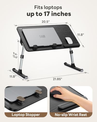 SAIJI Height & Angle Adjustable Lap Desk Laptop Stand for Bed - Image 6