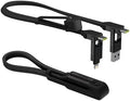 Rolling Square inCharge XL 6-in-1 Multi Charging Cable, Portable USB and USB-C Cable with 100W Ultra-Fast Charging Power, 1 Ft/0.3m, Urban Black by RollingSquare