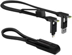 Rolling Square inCharge XL 6-in-1 Multi Charging Cable, Portable USB and USB-C Cable with 100W Ultra-Fast Charging Power, 1 Ft/0.3m, Urban Black by RollingSquare