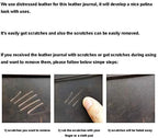 newestor Refillable Leather Journal Travelers Notebook - 8.5 x 4.5 Travel Diary with 5 Inserts + Pen Holder and Binder Clip, Standard Size, Brown - Image 7