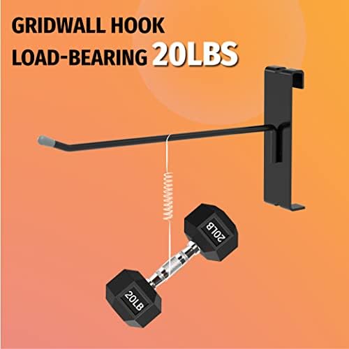 HUHOLE 50 Pack 6 Inch Black Gridwall Hooks Metal Display Hangers - Image 5