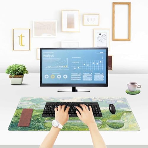 ToLuLu Extended Gaming Mouse Pad, Memory Foam Keyboard Mouse Wrist Rest Set - Image 4