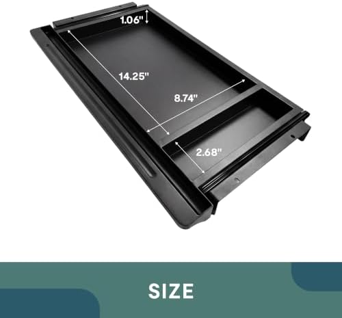 FLEXISPOT Under Desk Drawer, Under table Mounted Drawer, Standing Workstation Storage Attachment - 20.6” Width, Black - Image 2
