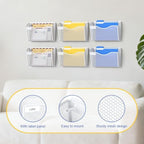 samstar 6 Pack Mesh Wall Mounted File Holder Metal Wall File Pocket Mail Organizer for Office/Home(with Label Panel), White - Image 3