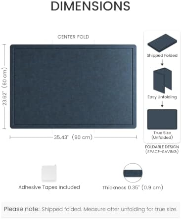 Fluxynara 35.4" x 23.6" Bulletin Board, Carbon Blue - Image 2