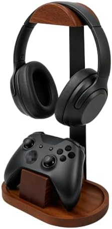 Wooden Headphone Stand for Desk,Controller Stand for Desk with Storage Base by Unknown