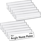 Vicenpal 20 Pcs Acrylic Name Plates for Desk, 2x10"Sign Holder for Meeting by Vicenpal