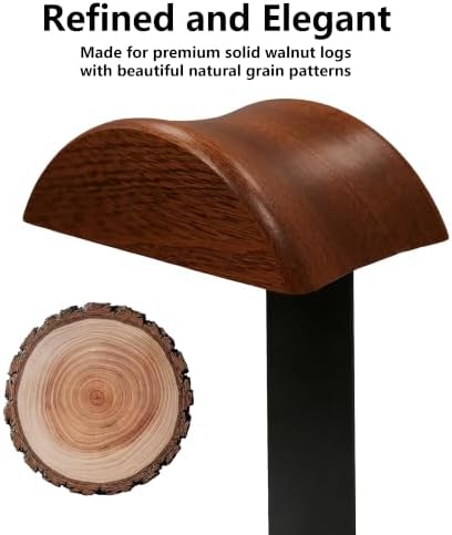 Wooden Headphone Stand for Desk,Controller Stand for Desk with Storage Base - Image 4