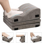 Foot Rest for Under Desk, Ergonomic 3-in-1 Height Adjustable, Non-Slip Base & Washable Cover for Office/Gaming, Gray - Image 5