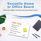 Dry Erase Lapboards, HERKKA 15 Pack Double Sided Small Dry Erase Whiteboards 9 x 12.5 Inch with 15 Erasers, Small Dry Erase Boards for Classroom Teacher Supplies, Personal White Boards for Students - Image 6