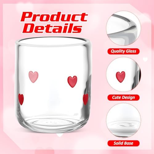 SiliFine 4 PCS Heart Icon Juice Glasses - Image 5