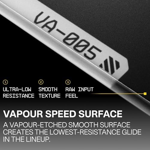 Wallhack VA-005 Glass Gaming Mouse Pad – Speed Surface, Large Mousepad for Esports, Smooth Low-Friction Glide, Tempered Glass, Ergonomic Low Profile, Durable & Portable with Carry Case | Vapour Black - Image 3