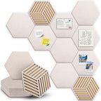 Hexagon Cork Bulletin Board Tiles, Felt Pin Board by faainit
