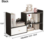 Wood Desktop Bookshelf, Freestyle Adjustable Wood Display Desk Shelf - Image 3