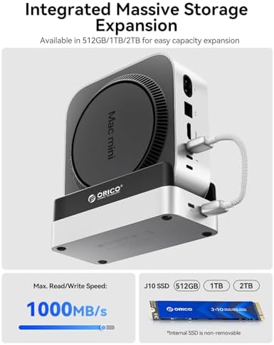 ORICO 1TB Laptop Docking Station for Mac mini M6, M5 Pro, M4/M4 Pro - Image 2