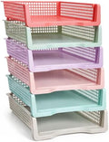 Tenceur 6 Pcs Turn in Trays Classroom, Classroom Baskets,Macaron Colors by Tenceur
