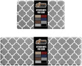 GORILLA GRIP Cushioned Kitchen Mats for Floor, 2 PK, 17x48+17x24 Gray White by GorillaGrip