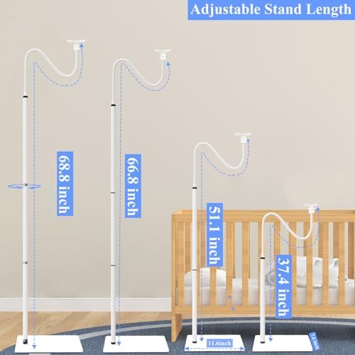 Baby Monitor Floor Stand Holder Mount Compactible for eufy E20,E21,E30, Indoor Cam S350,Spaceview E110, Spaceview pro E210,E220 - Image 5