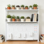 Clamp on Desk Organizer Shelf with Pegboard, Multipurpose Desktop Hutch Desk Bookshelf Desktop Bookcase Storage Rack Display Shelf for Home Office Dorm, Study Rooms, Bedrooms (White) - Image 5