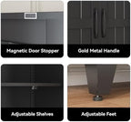 COFaR 71" Black Metal Storage Cabinet for Office, Garage and Utility Room - Image 4