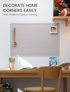 Fluxynara 35.4" x 23.6" Bulletin Board, Soft Gray - Image 4