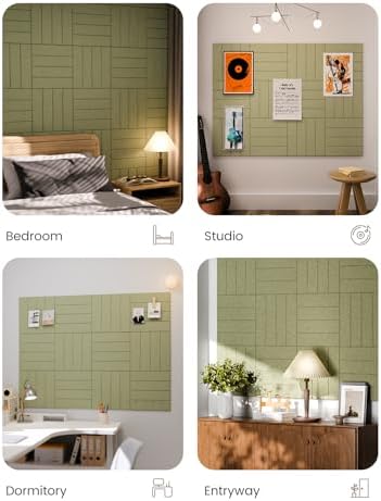 Fluxynara Felt Bulletin Board & Cork Board Alternative, Olive Green - Image 6